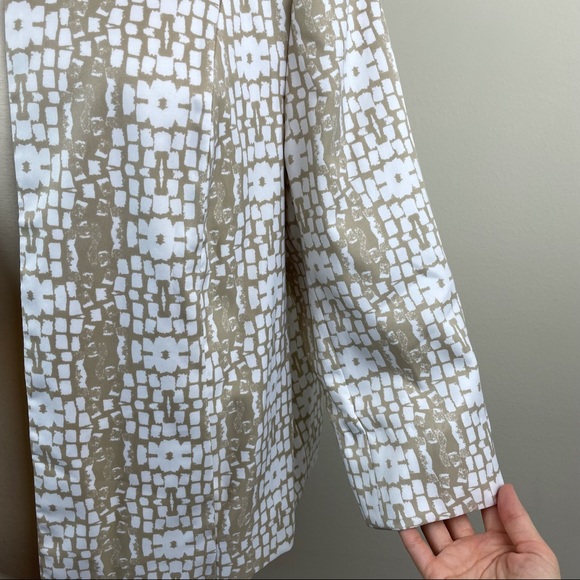 Kim Rogers Brown White Mosaic Blazer Jacket New 16 Petite - Picture 5 of 8